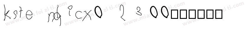 kstenlqicx0 23 00字体转换